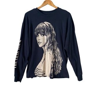 Taylor Swift The Eras Tour Navy Long Sleeve Graphic T-Shirt Medium